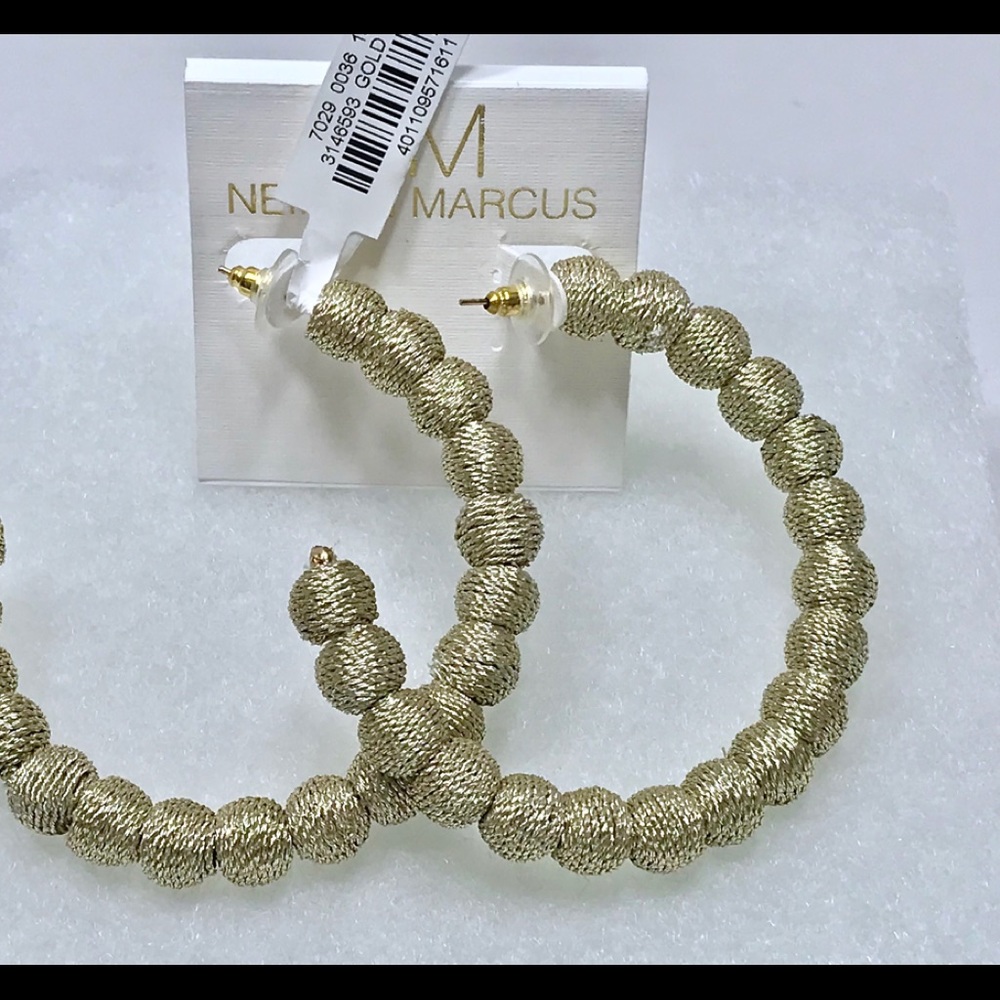 SOLD Kenneth Jay Lane Gold Thread Earrings